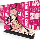 Large Gaming Mouse Pad 31.5 x 11.8 Inches XXL Extended for Mouse and Keyboard Non-Slip and Water Resistant Surface with Anime Cute Girl Design Zero Dwo Ideal for Competitive Gaming League