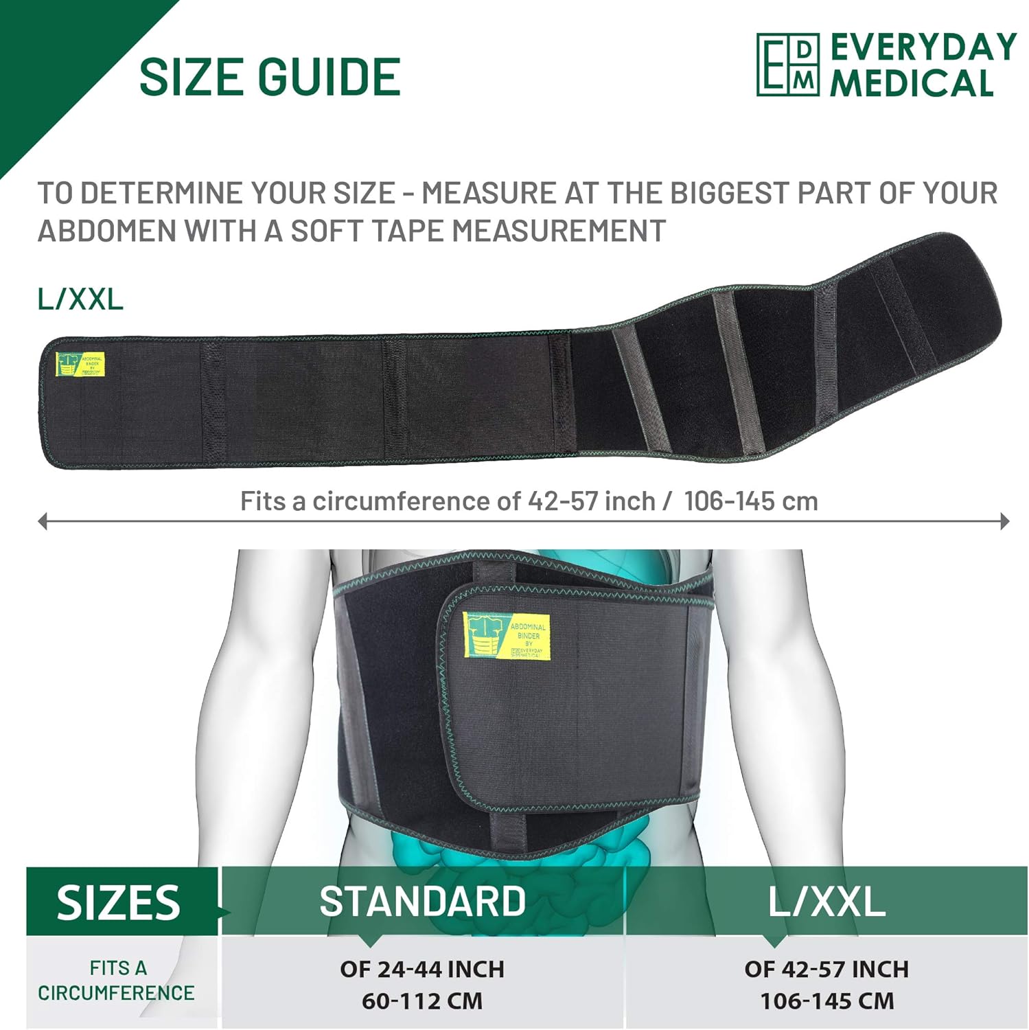 Ergonomic Umbilical Hernia Belt – Abdominal Binder for Hernia Support – Umbilical Navel Hernia Strap with Compression Pad – Ventral Hernia Support for Men and Women - Large/XXL Plus Size (42-57 in): Health & Personal Care