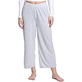 Mad Dog Lounge Women's Pajama Pants, Wide-Leg Cropped Capris, Casual Night Sleep Summer PJ Bottoms for Ladies
