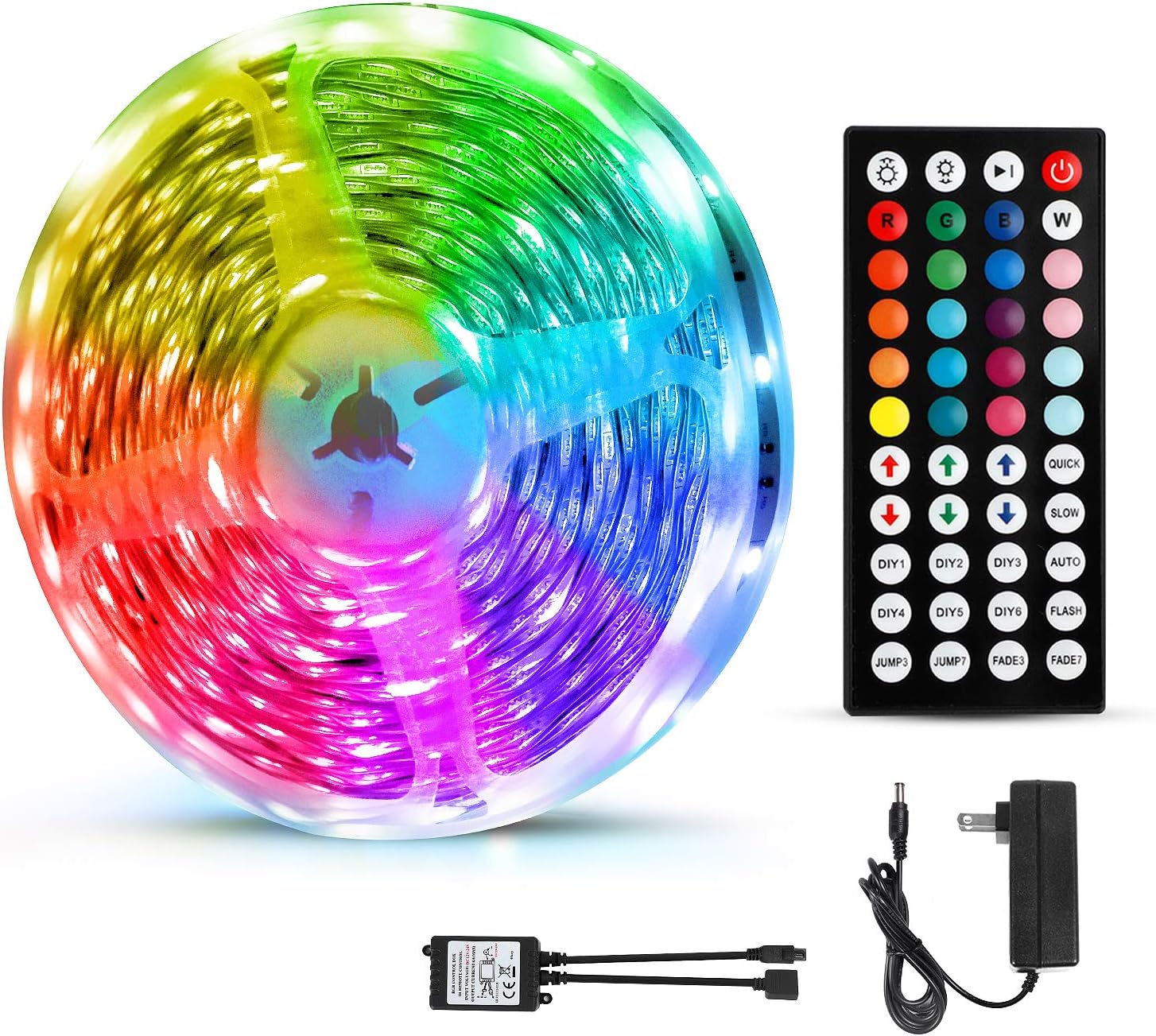 65.6ft/20M LED Strip Lights Kit,5050 RGB 600D Flexible NonWaterproof