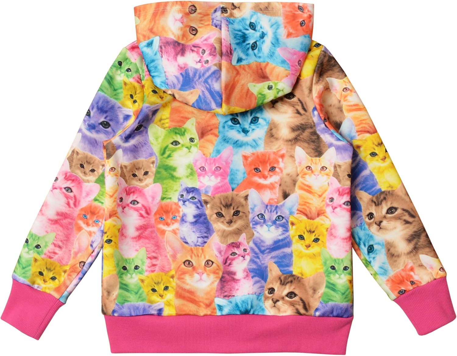 Girls Zip Up Hoodie Jacket Unicorn/Cat Sweatshirt with Pockets: Clothing