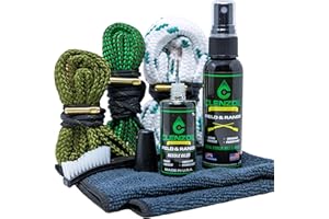 Clenzoil Three Gun Cobra Bore Cleaning Combo Kit - Efficient, Easy Gun Cleaning Kit - for .223 Cal, 5.56 mm, .357 Cal, .38 Cal, 9 mm & 12 Gauge - Barrel Cleaning Kit - for Rifle, Pistol & Shotgun