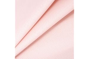 Caydo Large Aida Cloth, 14 Count Pink Cross Stitch Fabric for Craft Embroidery, Handmade Needlework, DIY Handicrafts(28x19 inch)