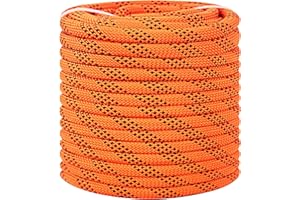 Meyoppm Braided Polyester Arborist Rigging Rope (3/8 inch x 150 feet), High Strength Arborist Rigging Rope for Outdoor Rock Climbing, Mountain Climbing, Hiking, etc