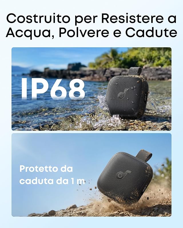 Boom Go 3i di Anker, Cassa Bluetooth Portatile Impermeabile, IP68