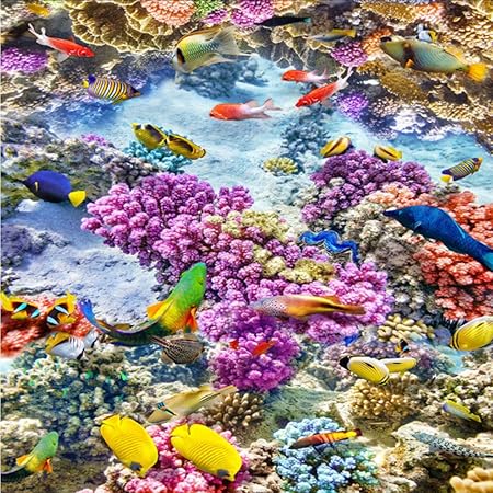 Pbbzl  Moderne Badezimmer Benutzerdefinierte 3D Boden Tragen Rutschfeste Mural Tapete Submarine World Farbe Korallen 3D Boden