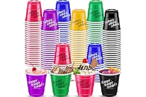 cssopenss ​​120 pcs Assorted colorful shot cups Multicolor Shot Cups for drinking Tastings served Snacks Jello Tastings and Samples