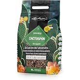 LECHUZA CACTUSPON Cactus and Succulent Soil, 1.4 US dry gal | peat-free mineral substrate; improves drainage and aeration; for cacti and succulents