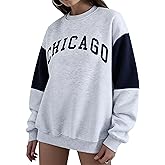 Remidoo Women's Oversized Sun and Moon Graphic Sweatshirts Long Sleeve Pullover Tops