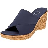 Onex Christina Women&rsquo;s Wedge Sandal &ndash; Handcrafted Stretch Upper, Lightweight Comfort Sole, Slip-On Dress Sandal