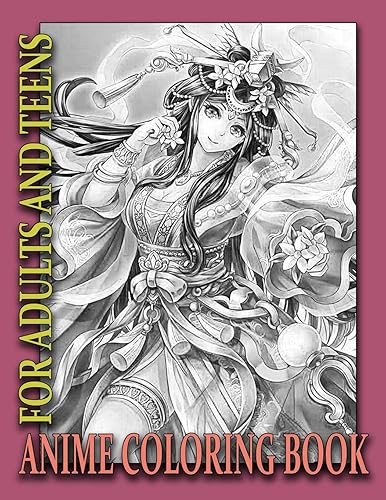 Download Anime Coloring Book for Adults and Teens: Grayscale Coloring Book for Adults and Teens PDF