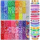 XSEINO 2600PCS Pony Beads, 47 Colors 9mm Friendship Bracelets Making Kit, Rainbow Large Hole Beads for Bracelets Necklace Jewelry Making Crafts with Elastic String