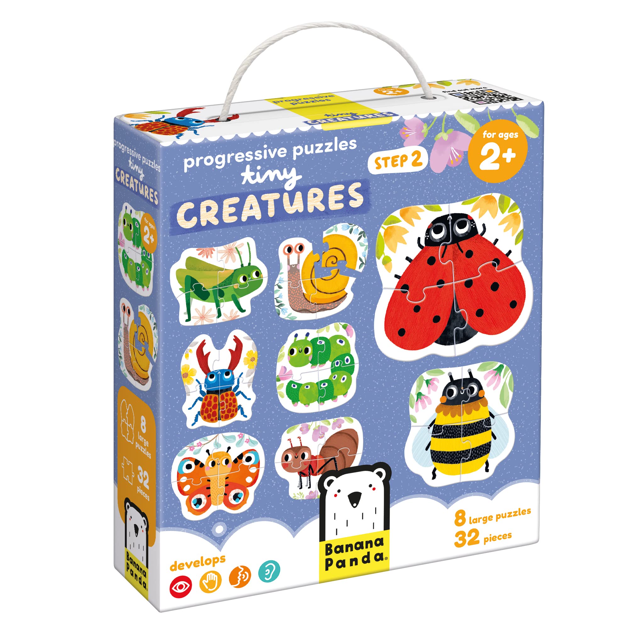 Banana Panda Progressive Puzzles Tiny Creatures For Kids 2 Years and up - 8 Uniquely Shaped Jigsaw - Develops Skills & Imagination — image 1