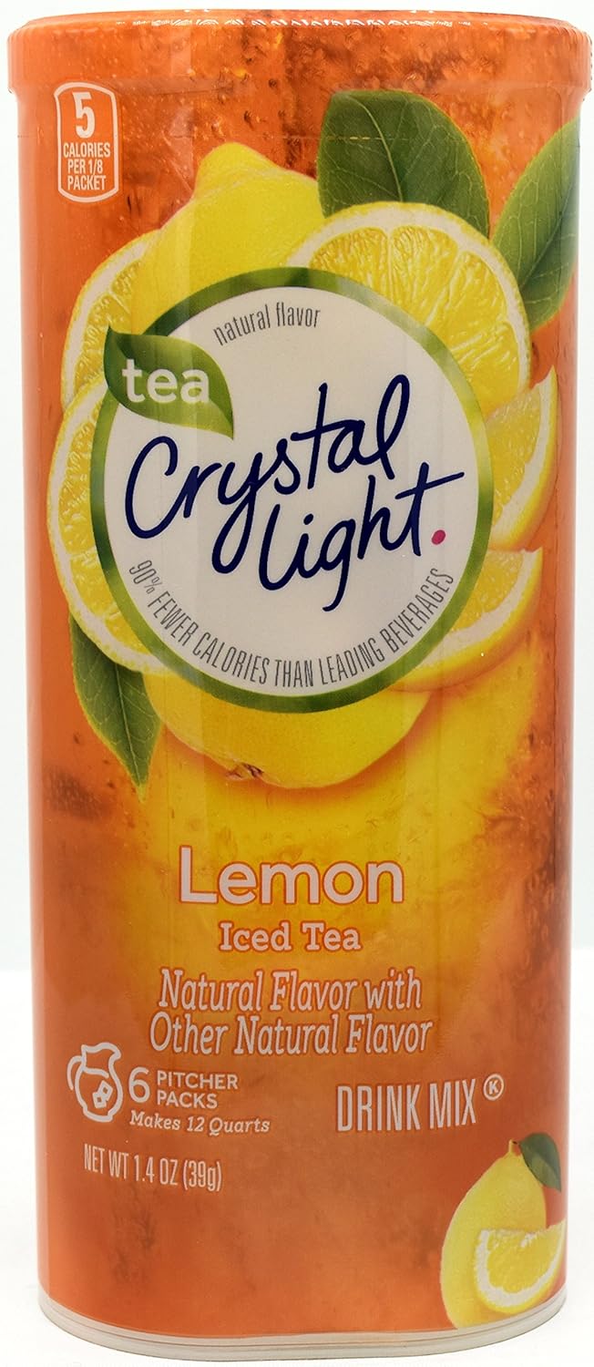 Crystal Light Lemon Iced Tea Drink Mix Makes 12 Quarts 39g Tub Amazon