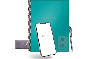 Rocketbook Matrix Graph Notebook - Eco-Friendly Reusable Notebook with 1 Pilot Frixion Pen & 1 Microfiber Cloth Included - Li