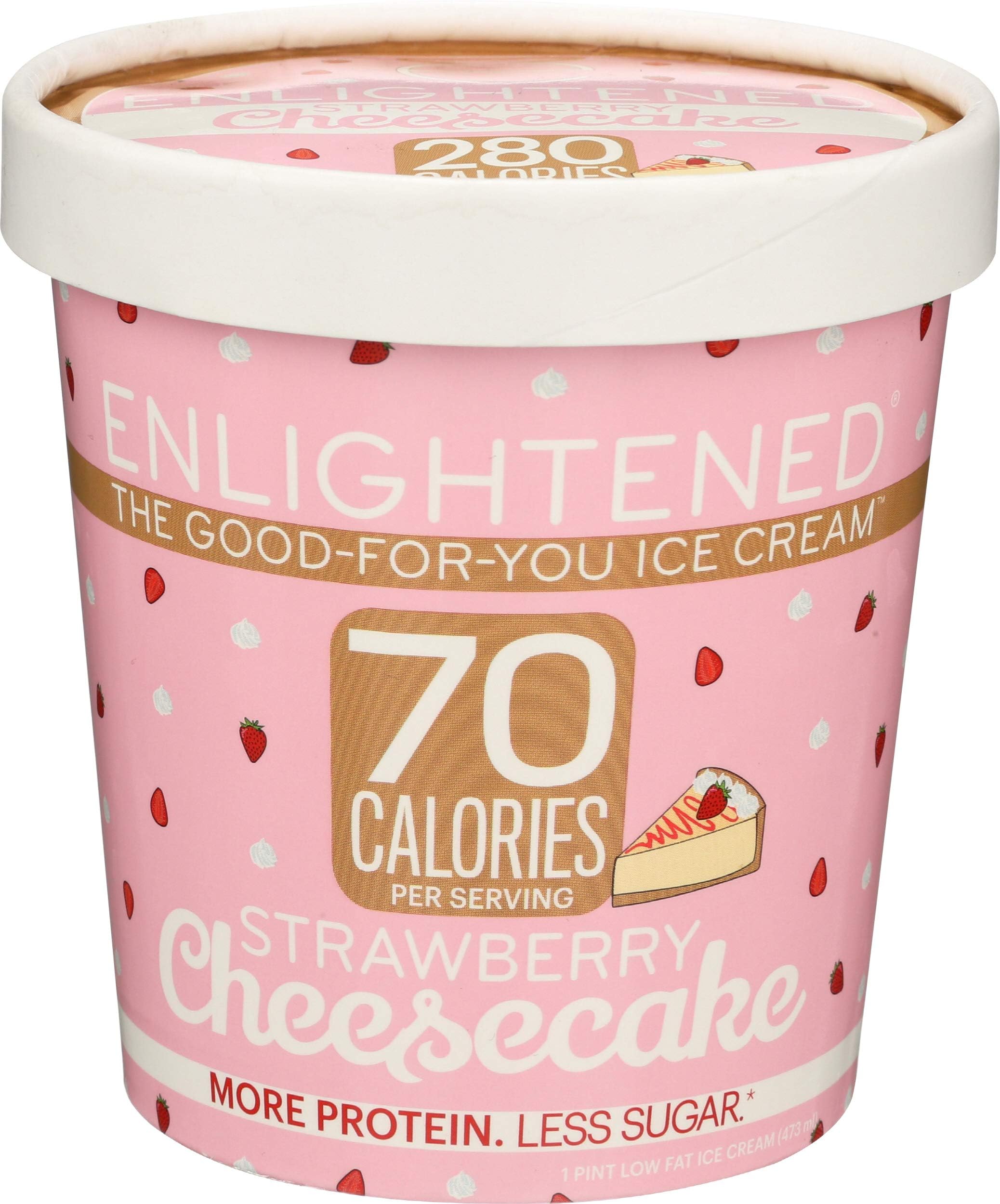 Enlightened, Ice Cream Strawberry Cheesecake, 1 Pint
