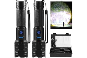 TIMSUMR Rechargeable Flashlights 990,000 High Lumen, 2 Pack Super Bright LED Flashlight with 5 Modes, High Powered Flash Light for Home, Camping, Outdoor