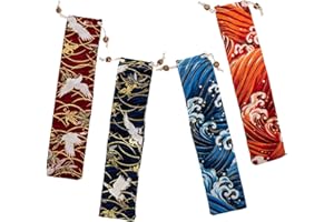 TOYZFRIENDY 4pcs Japanese Style Tableware Drawstring Pouch Set for Cutlery, Spoon, Fork Storage Bags, Portable