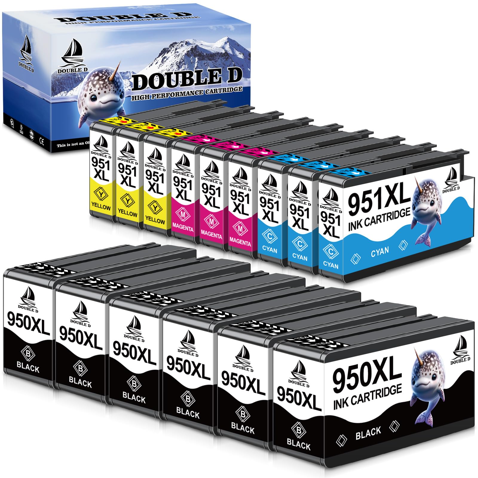 thumbnail image 2 of 5-Pack GREENSKY 950XL 951XL Ink Cartridges For HP OfficeJet Pro 8600 8610 8100 2 of 6