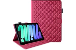 Longga Case for iPad mini 7 2024/ iPad mini 6 2021(8.3 Inch), Premium PU Leather Flip Stand Cover with Card Slot Pen Holder A