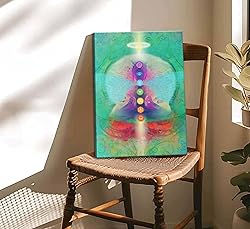 Chakra Chart Canvas Wall Art Divine Love and Aura