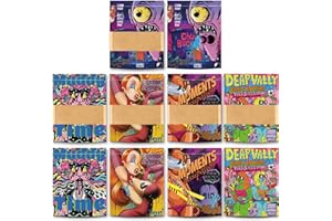 JKIOO 100 Pcs With Design Patterns Kraft paper Bags Packaging Bags3.94x4.92In,Clear Window Resealable Bags Foil Pouch Bags for Food Storage and Tea,Coffee Bean,Snack Candy for Small Business (JKH8004)