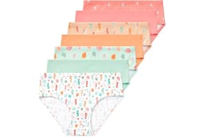 Lucky & Me Girls 100% Organic Cotton Underwear Briefs, Gracie 7 Pack