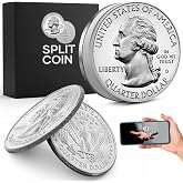 Ted's Sterling Magic Split Coin Trick Gaffed Quarter | Gaffed Quarter designed for foolproof, impressive close-up magic effect with a copper coin and video learning link