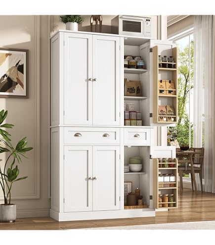 Amazon.com: HQZX 71'' Tall Kitchen Pantry Cabinet, Pantry Storage