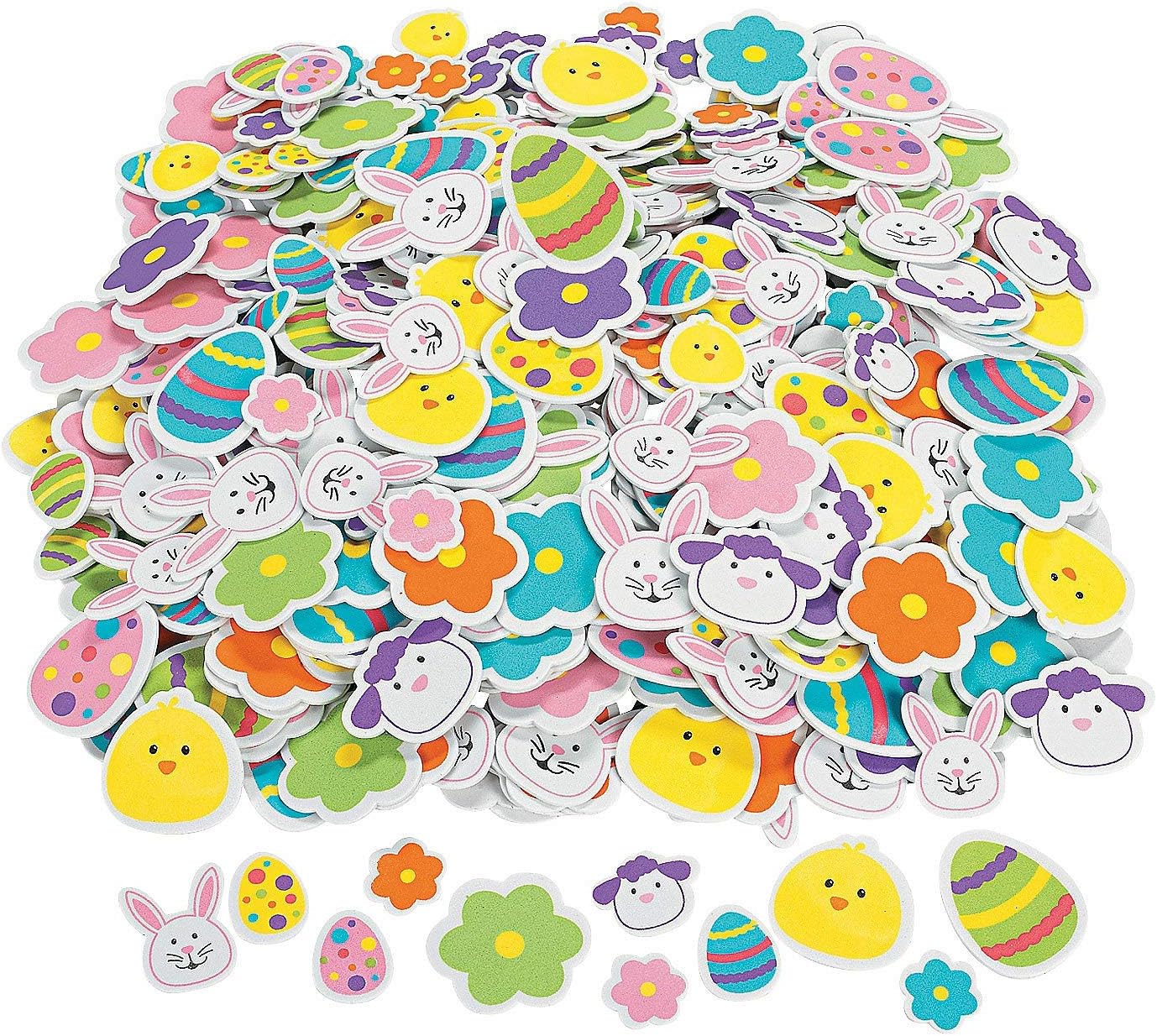 500 Colorful EASTER EGG FOAM STICKER Shapes/ARTS & Crafts/SCRAPBOOKING
