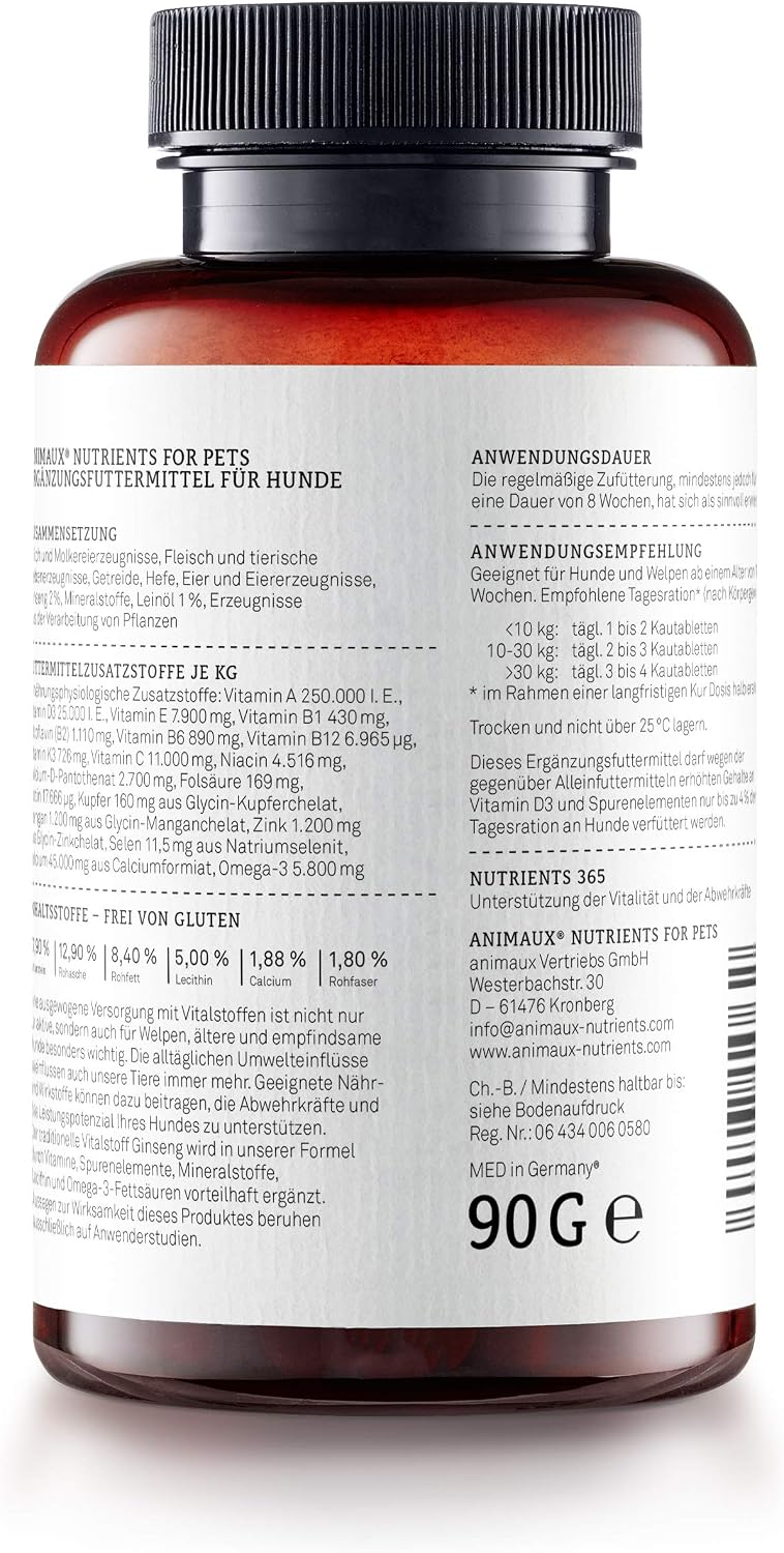 animaux nutrients 365, Multivitamin Supplement for dogs I Supports Immune System Vitality - Image 3