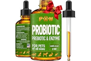 GOLDEN PAW Liquid Probiotics for Dogs & Cats of All Ages | Dog Probiotics to Provide Digestion Balance | Prebiotic Blend for Harmonious Food Absorption | 3 Billion CFU | Herbal Flavor | 2 Oz