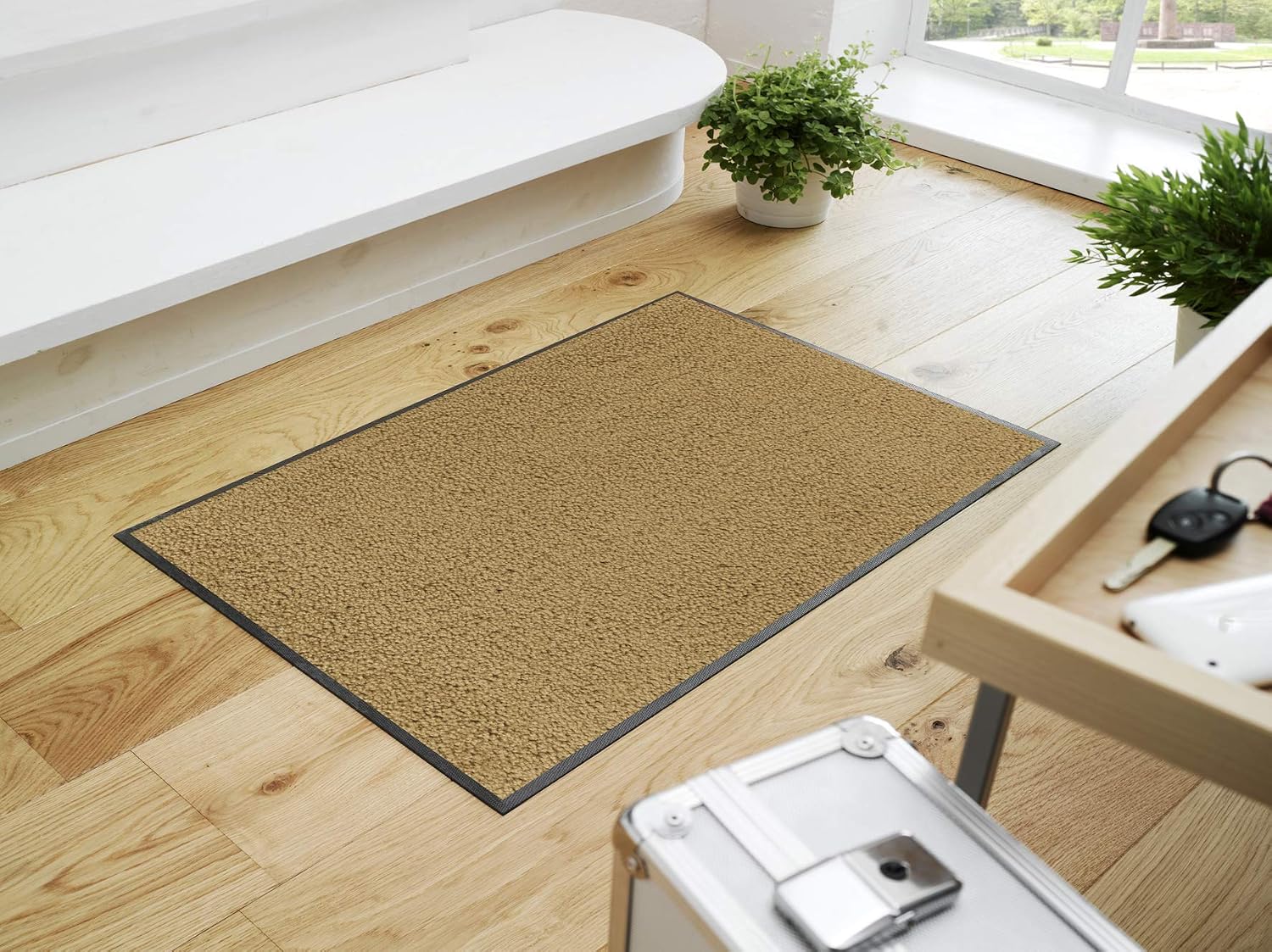 Door Mat Sand Yellow 50x75 cm beige, 50 x 75 cm (Rectangular) - Image 4