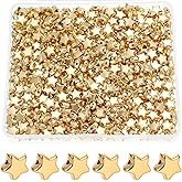 400 Pcs Star Spacer Beads 12 mm Star Shaped Charm Large Hole Loose Beads for Jewelry Bracelets Crafts DIY Making(Gold)