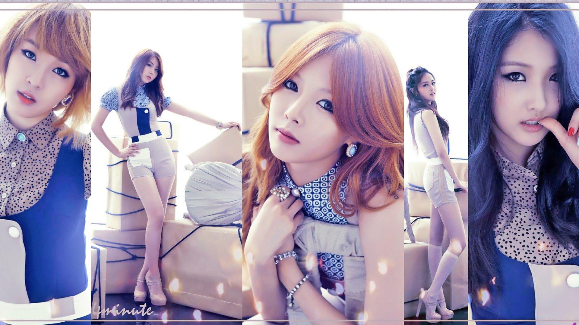 4MINUTE KPOP Posters KOREA Girl Group Generic Fabric Silk Poster Prints 24x40" 4MIN3