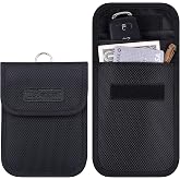 Wisdompro Faraday Bag for Key Fob, WP4694 RFID Key Fob Protector | Car Key RF Signal Blocking Faraday Cage Protector, WP4697 Anti-Theft Faraday Pouch, Anti-Hacking Case Blocker