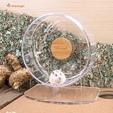 Niteangel Super Silent Hamster Wheel 8.2 Inch with Adjustable Stand Transparent view 3