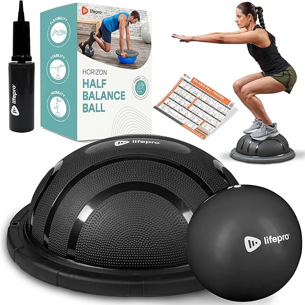 Yoga Ball GYMMAGE Half Ball Balance Trainer Yoga Exercise