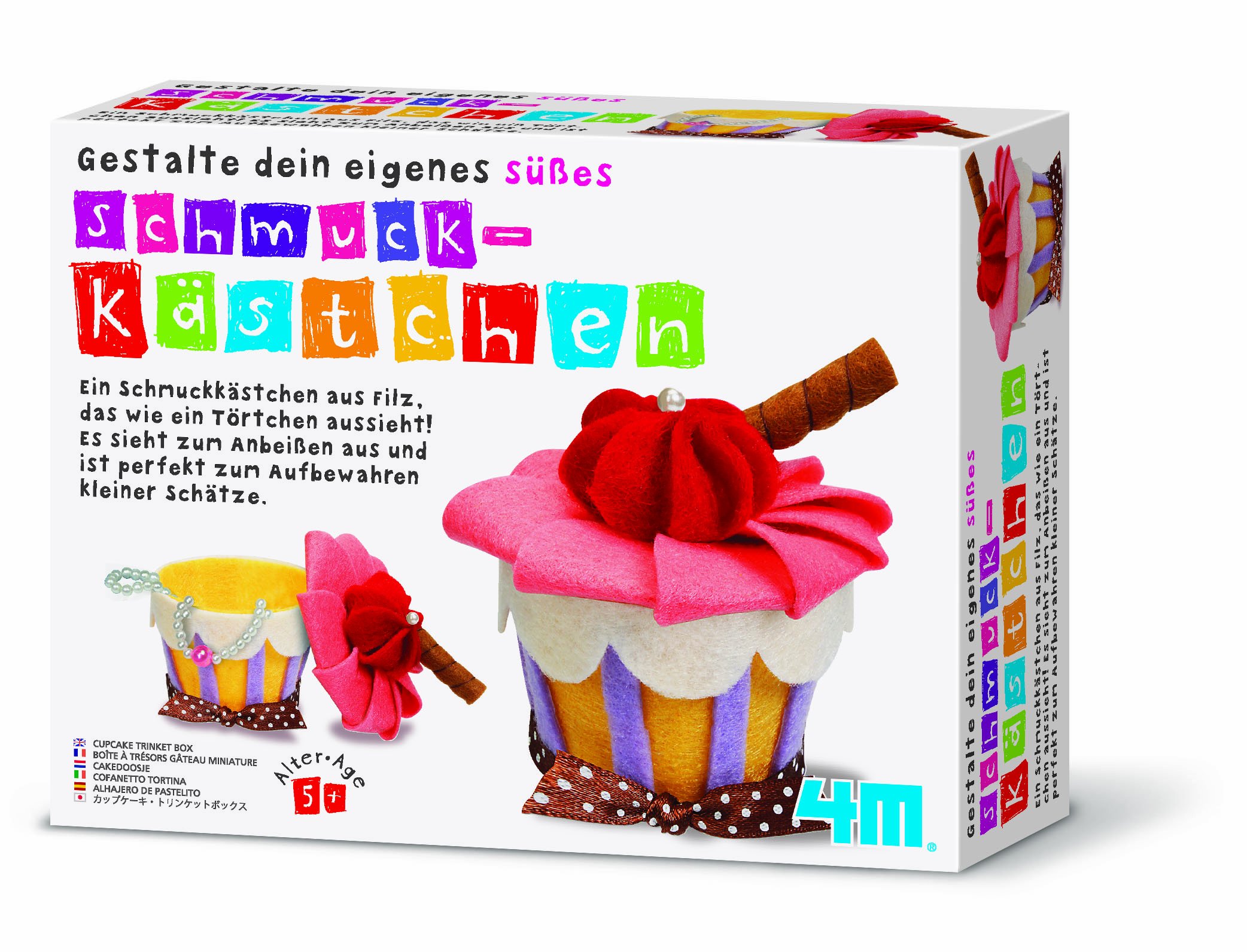 4M "Make Your Own Felt Cupcake Trinket Box (Multi-Colour)