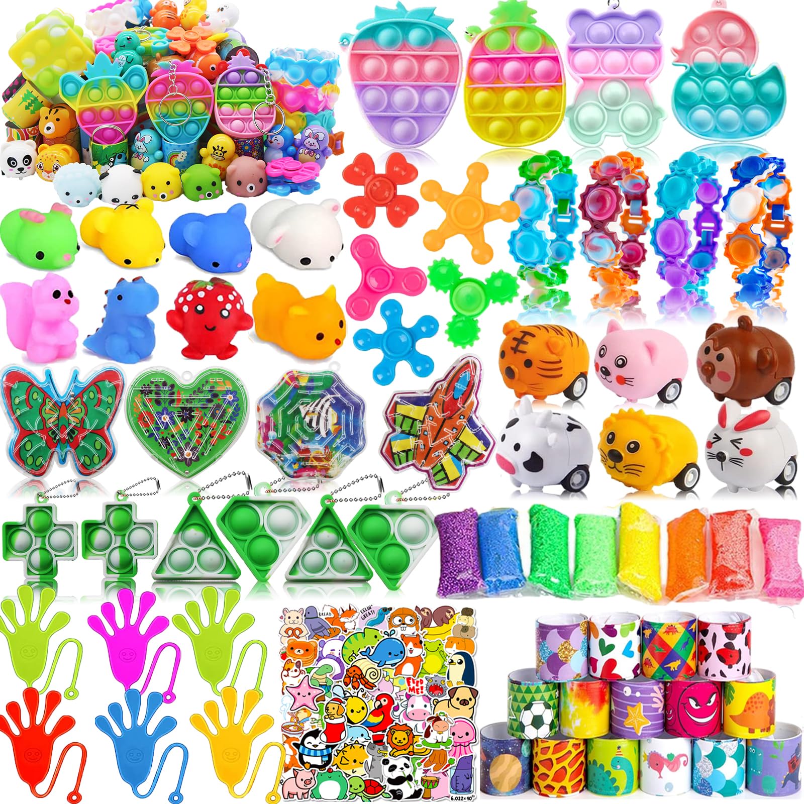120 Pcs Easter Fidget Party Favors for Kids, Easter Egg Fillers,Pinata Stuffers,Treasure Box Toys, Classroom Prizes,Pinata Filler,Goodie Bag Stuffers,Treasure Chest Carnival Rewards for Boys Grils