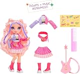 Rainbow High Bella Pink 23cm Junior High Rock Band Doll with Bass Guitar view 2