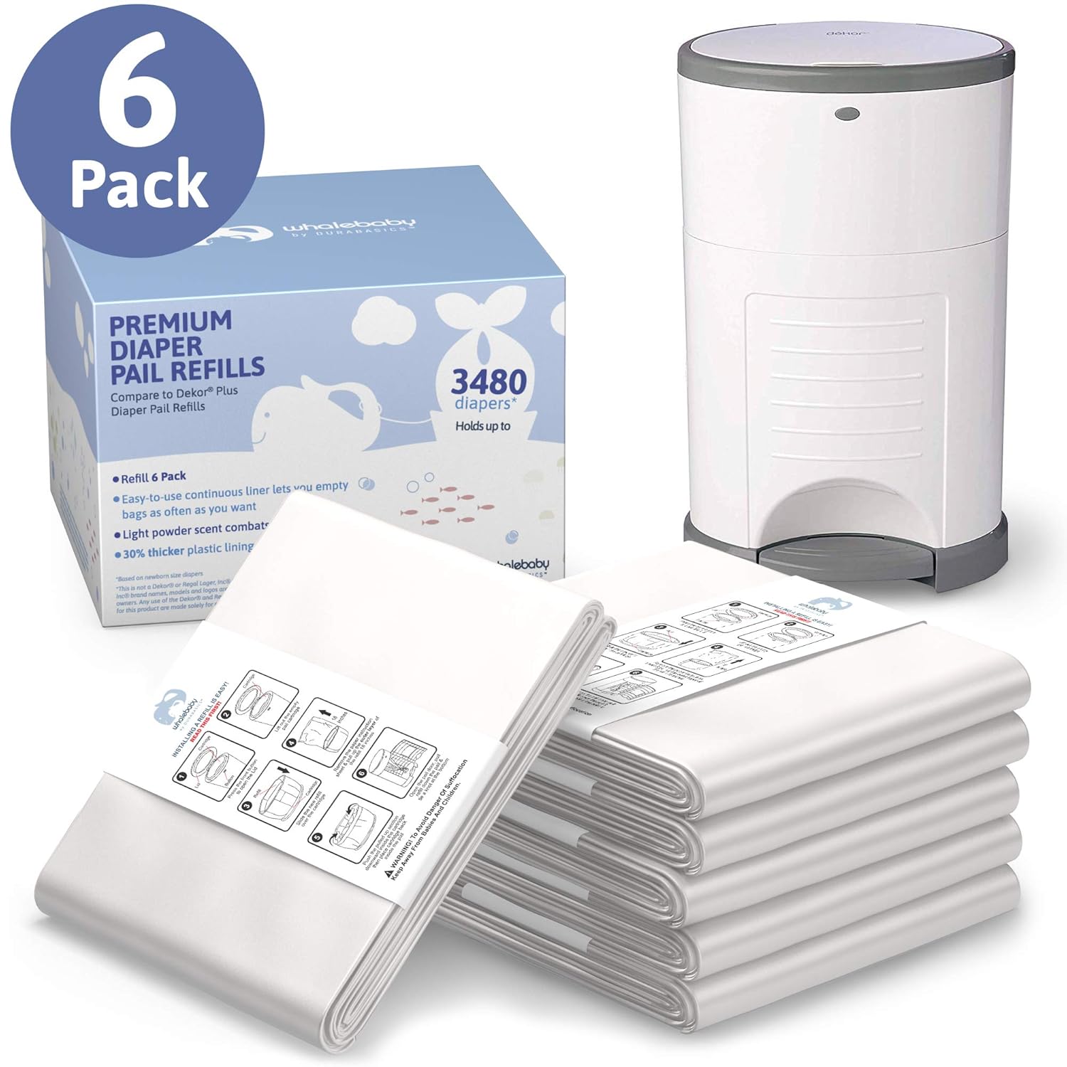 dekor diaper pail refills