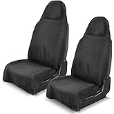 Fizentia Car Seat Towel,2-Pack Sweat Car Seat Cover Towel,Waterproof Towel Seat Covers for Cars(Black,2-Pcs)