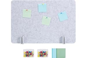 DELEITE Desk Privacy Panel 15.75" x 23.6" Acoustic Divider Panel Portable Desk Partition Desk Divider Noise Visual Isolate Table Divider for Student Study Reception Area Office Library