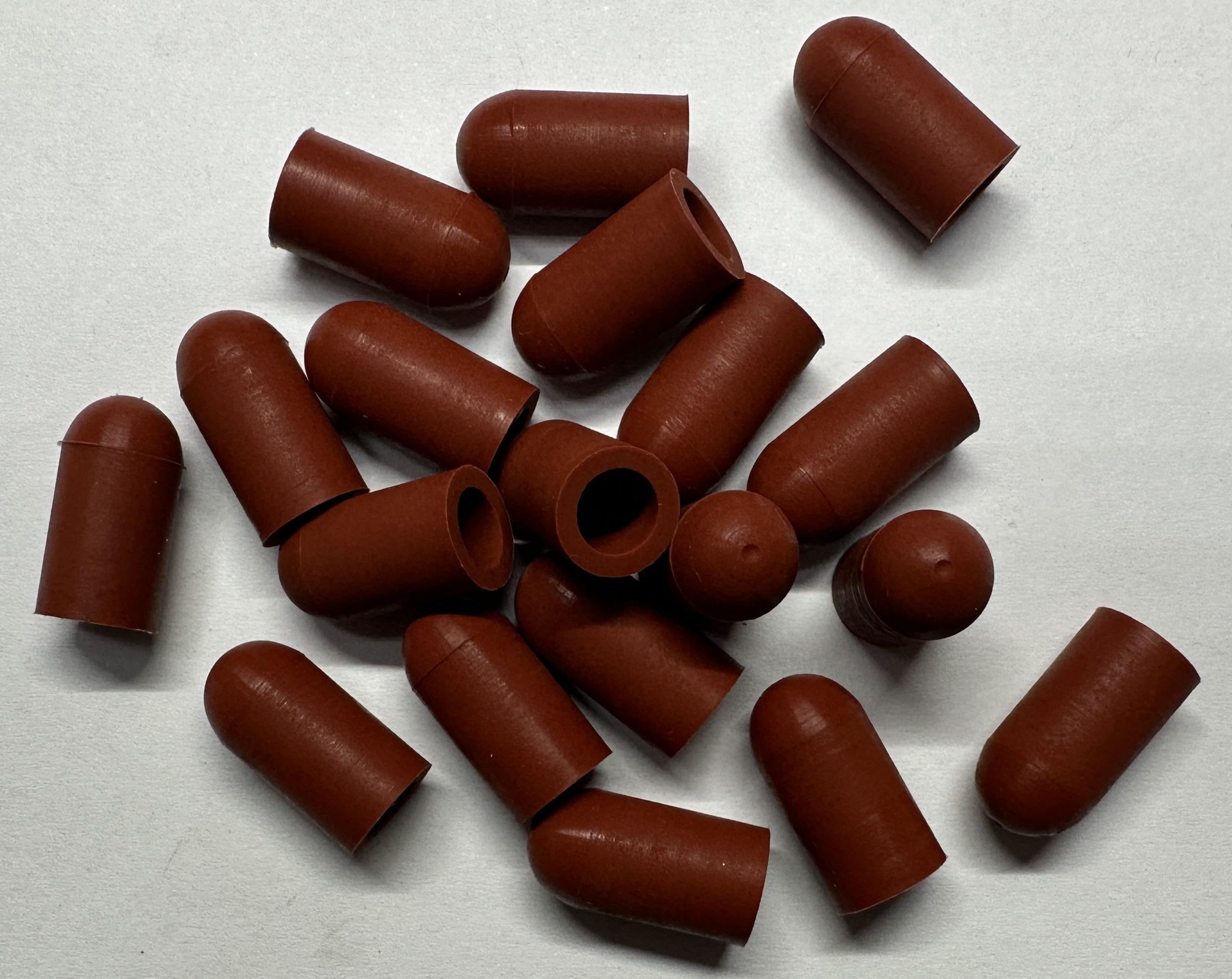 dexierp Protection Force Round Cap for 1/4" 6.5mm OD (Pack of 50) Pipe Post Tube End Cover 1/4-20 UNC 1/4-28 UNF Screw Thread Protectors Elastic Rubber