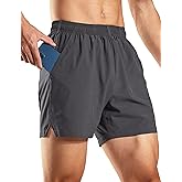 Haimont 5 Inch Mens Dry Fit Running Athletic Shorts with Pockets, Water Resistant Lightweight Quick Dry Gym Workout Shorts