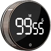 BlueSnail Kitchen Timer with LED Digital Display Smart Efficana for Home Classroom Gym Office, Volume and Brightness Adjustable Productivity Timer (Guncolor)