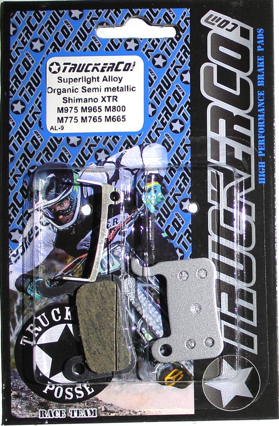 Truckerco Superlight Alloy Organic Semi-Metallic Brake Pads Compatable with Shimano XT XTR M965 M966 M975 M505 M535 M545 M596 M601 M665 M765 M775 M776 M800 Ashima TRP Dash Parabox
