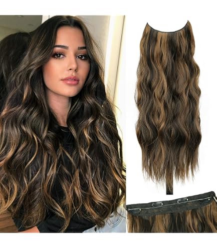 20” Dark Brown Curly Halo Hair Extensions Halo® Hair Extensions (Dark Brown, 20 inches, 180 grams  main image 3