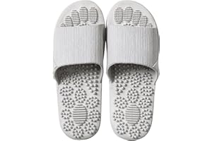 V-Shine Acupressure Reflexology Slippers for Foot Acupoint Massage, Shiatsu Arch Pain Relief, Non-Slip Massage Shoes for Bath Shower